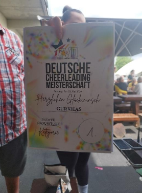 Urkunde Deutscher Meister Peewee Groupstunt